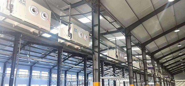 机械设备厂车间整体降温，应用蒸发冷省电空调-卧式射流
