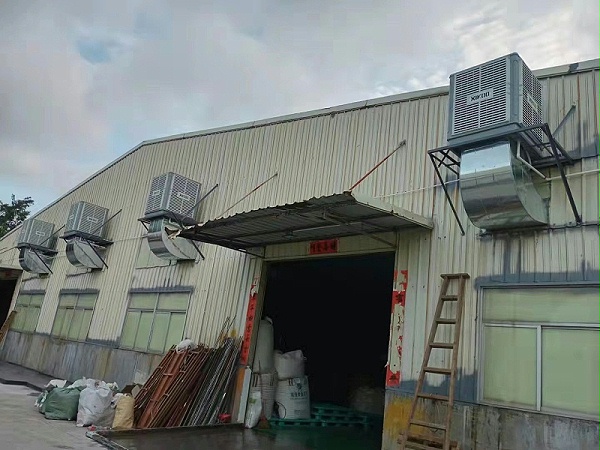 五金厂降温通风安装星科工业环保空调案例