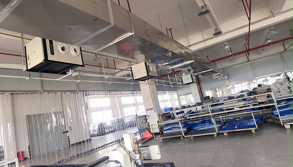 淮安厂房降温新方案，应用蒸发冷省电空调-卧式射流机组