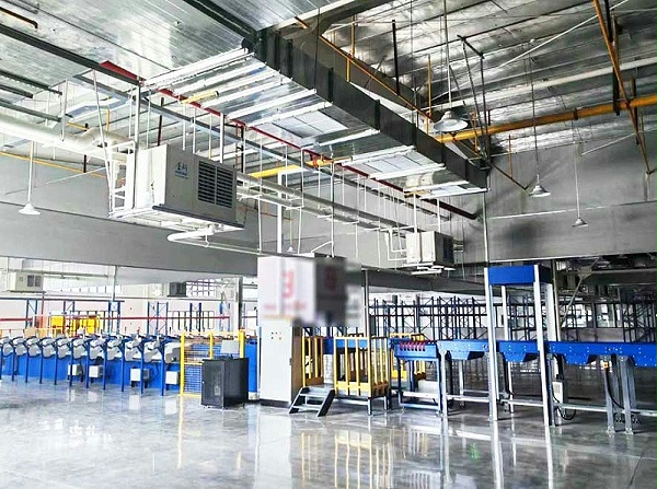 制衣厂制冷降温，安装蒸发冷省电空调-卧式轴流空调机组