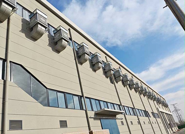 工业厂房车间通风降温，应用蒸发式冷风机