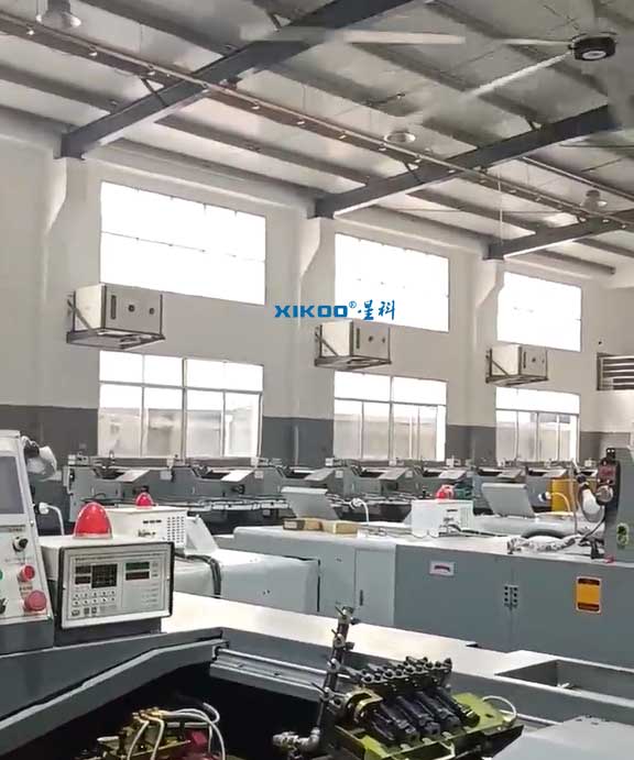 常熟车间降温新方案，应用蒸发冷省电空调-卧式射流机组