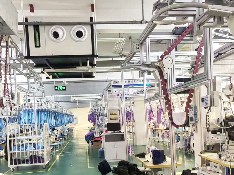 纺织厂车间空调，应用蒸发冷省电空调-卧式射流空调