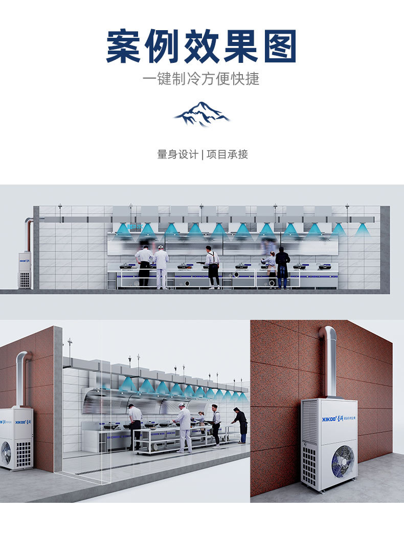 星科厨房空调应用降温案例效果图