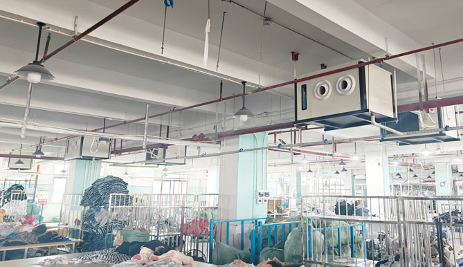 高温车间夏季降温设备优选，蒸发冷省电空调-卧式射流空调