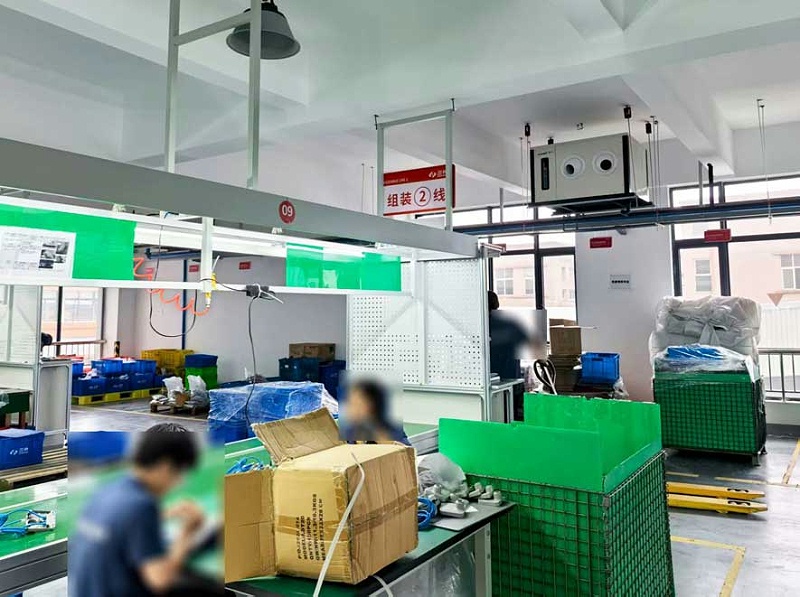 生产车间降温应用蒸发冷省电空调-卧式射流空调