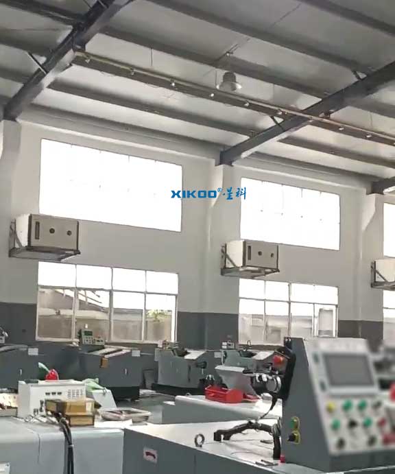 精密加工中心整体制冷降温，应用蒸发冷省电空调- 卧式射流机组