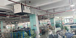 大型制衣厂整体精准降温，应用蒸发冷省电空调