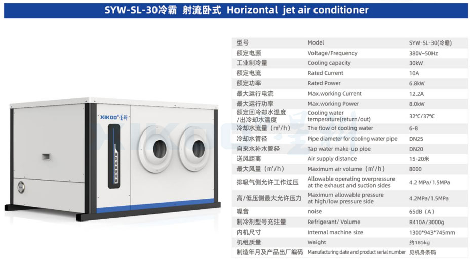 蒸发冷省电空调SYW-SL-30/35（卧式射流空调）